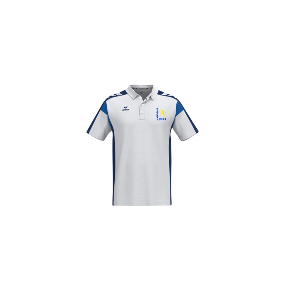 Polo Erima Blanc Brax Handball (logo bleu et jaune)