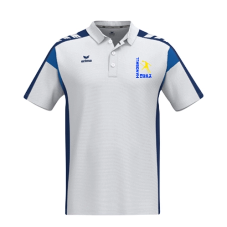 Polo Erima Blanc Brax Handball (logo bleu et jaune)