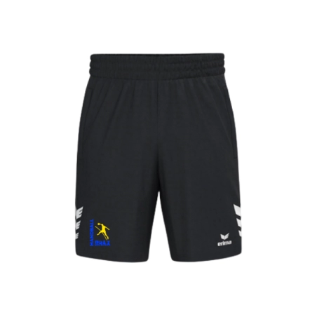 Short Erima Noir Brax Handball (logo bleu et jaune)