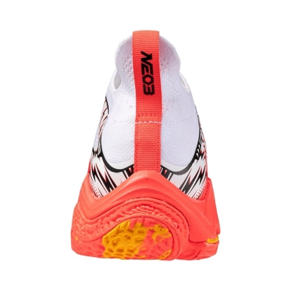 Chaussures Wave Lightning Neo Mizuno blanc/corail/orange - Espace-Handball.com