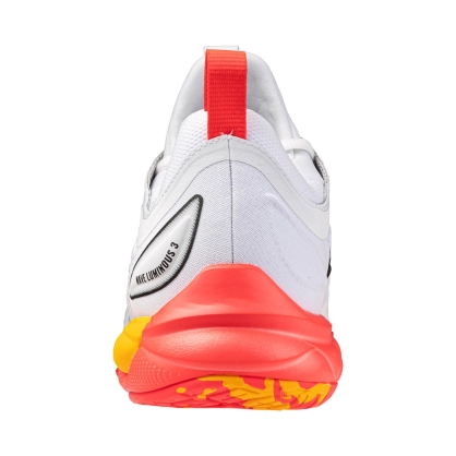 Chaussures Wave Luminous 3 Mizuno blanc/orange - Espace-Handball.com