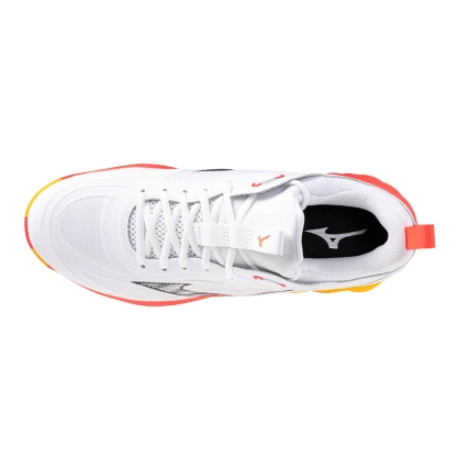 Chaussures Wave Luminous 3 Mizuno blanc/orange - Espace-Handball.com