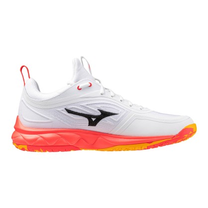 Chaussures Wave Luminous 3 Mizuno blanc/orange - Espace-Handball.com