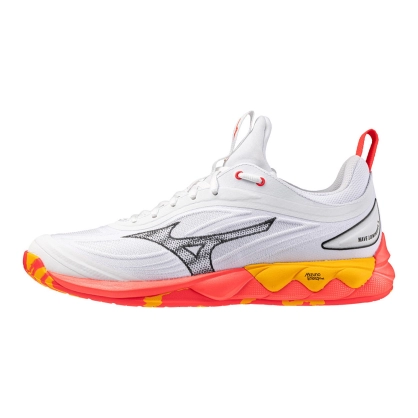 Chaussures Wave Luminous 3 Mizuno blanc/orange - Espace-Handball.com