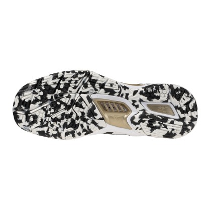 Chaussures Wave Stealth Blanc/Noir/Or - Espace-Handball.com