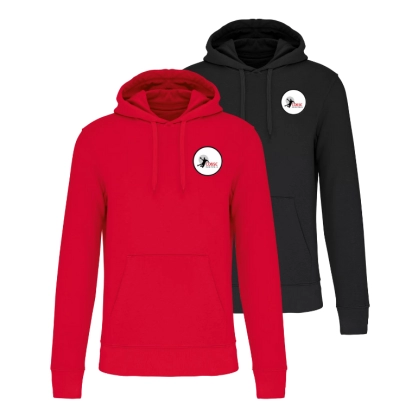 Sweat à capuche Rouge ou Noir COBSE Handball - Espace-Handball.com