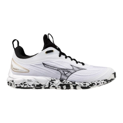 Chaussures Wave Luminous 3 Mizuno blanc/noir/or - Espace-Handball.com