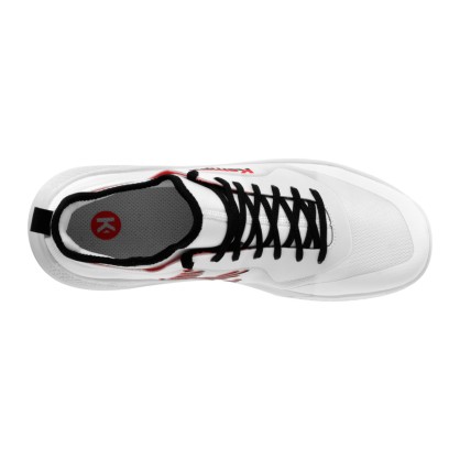 Chaussures KourtFly Junior Kempa Blanc Rouge Noir - Espace-Handball.com