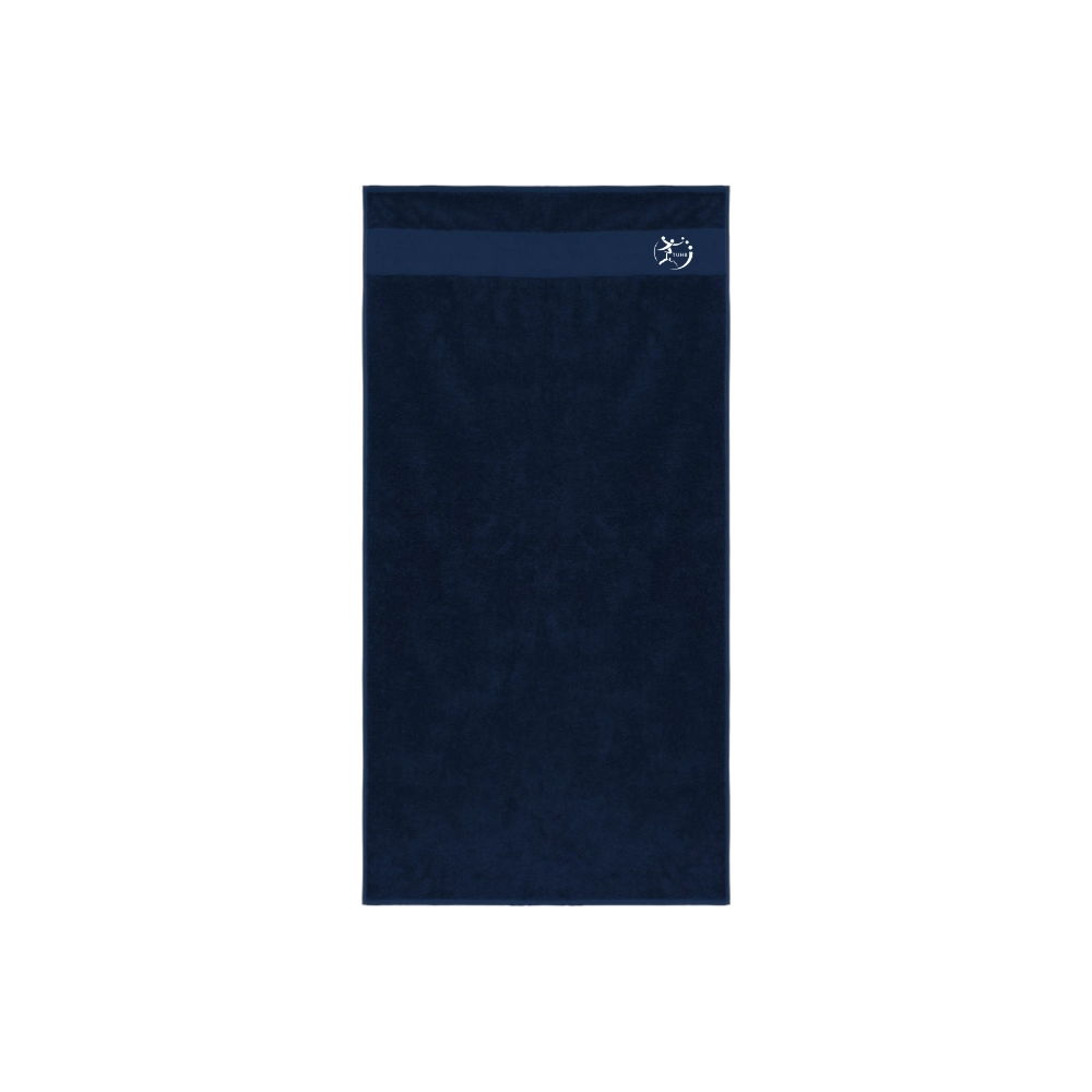Serviette de bain Bleu marine TUHB (logo brodé)