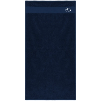 Serviette de bain Bleu marine TUHB (logo brodé) - Espace-Handball.com