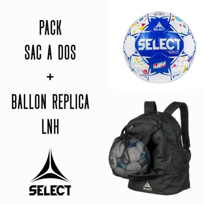 Pack Sac à Dos Filet + Ballon Réplica LNH Sélect - Espace-Handball.com