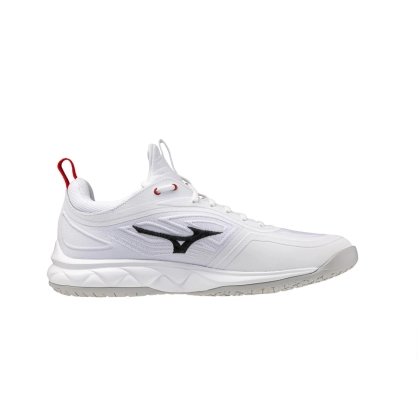 Chaussures Wave Luminous 3 Mizuno Blanche/Gris/Rouge - Espace-Handball.com