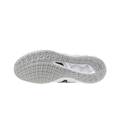 Chaussures Wave Luminous 3 Mizuno Blanche/Gris/Rouge - Espace-Handball.com