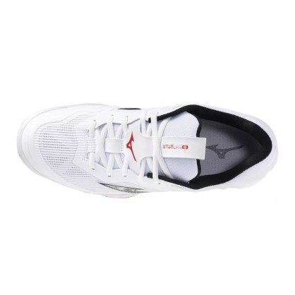 Chaussures Wave Stealth Blanc/Noir/Rouge - Espace-Handball.com