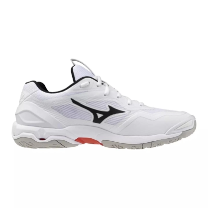 Chaussures Wave Stealth Blanc/Noir/Rouge - Espace-Handball.com