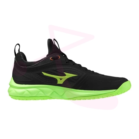 Chaussures Wave Luminous 3 Mizuno Noir/Vert Fluo