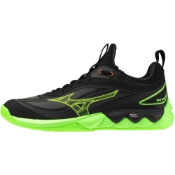 Chaussures Wave Luminous 3 Mizuno Noir/Vert Fluo - Espace-Handball.com