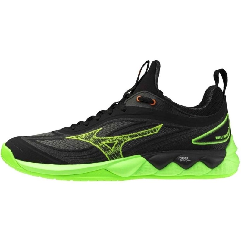 Chaussures Wave Luminous 3 Mizuno Noir/Vert Fluo