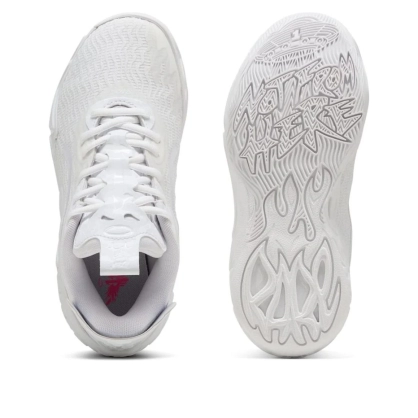 Chaussures MB.04 Low Puma Blanches Junior - Espace-Handball.com