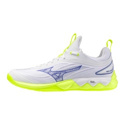 Chaussures Wave Luminous 3 Mizuno Blanc/Jaune - Espace-Handball.com