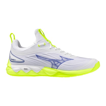 Chaussures Wave Luminous 3 Mizuno Blanc/Jaune - Espace-Handball.com