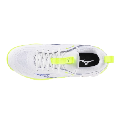 Chaussures Wave Luminous 3 Mizuno Blanc/Jaune - Espace-Handball.com