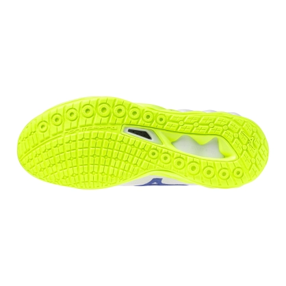 Chaussures Wave Luminous 3 Mizuno Blanc/Jaune - Espace-Handball.com