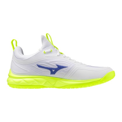 Chaussures Wave Luminous 3 Mizuno Blanc/Jaune - Espace-Handball.com