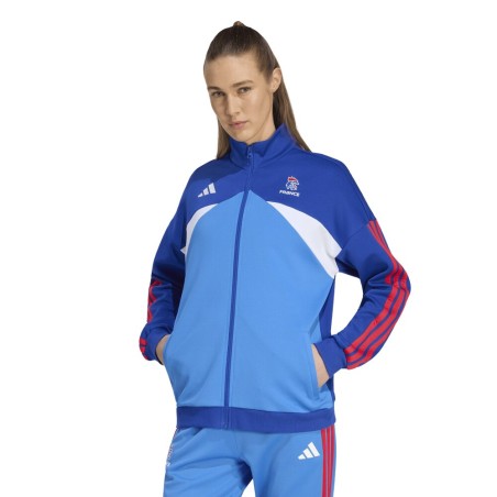 Veste Équipe de France de Handball Adidas Femme Bleue