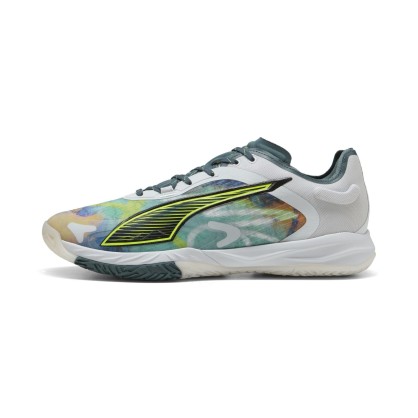 Chaussure Accelerate Nitro SQD Silver Mist-Yellow Puma - Espace-Handball.com