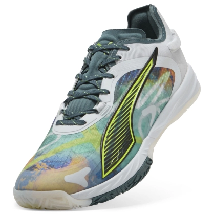 Chaussure Accelerate Nitro SQD Silver Mist-Yellow Puma - Espace-Handball.com