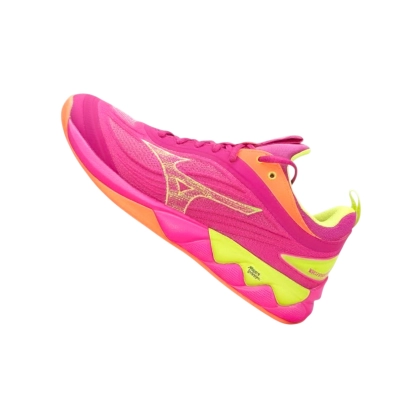 Chaussures Wave Luminous 3 Mizuno Edition Limitée Rose - Espace-Handball.com