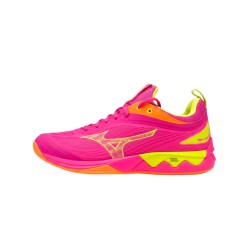 Chaussures Wave Luminous 3 Mizuno Edition Limitée Rose - Espace-Handball.com