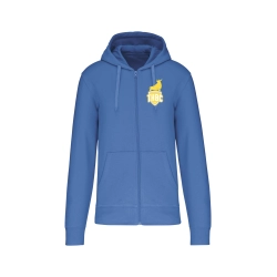 Sweat zippé coton Ecoresponsable bleu Adulte - THBC - Espace-Handball.com