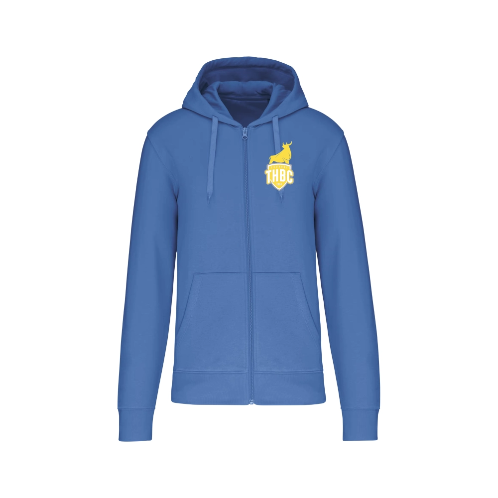 Sweat zippé coton Ecoresponsable bleu Adulte - THBC Sweat zippé coton Ecoresponsable bleu Adulte - THBC