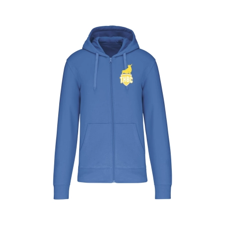 Sweat zippé coton Ecoresponsable bleu Adulte - THBC Sweat zippé coton Ecoresponsable bleu Adulte - THBC