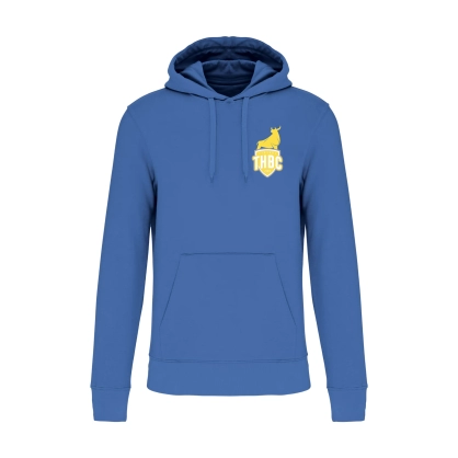 Sweat à capuche coton Ecoresponsable bleu Enfant - THBC - Espace-Handball.com