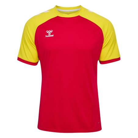 Maillot HMLLEAGUE Hummel rouge/jaune - Espace-Handball.com