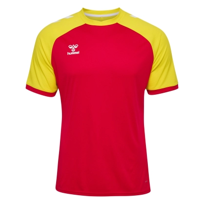 Maillot HMLLEAGUE Hummel rouge/jaune - Espace-Handball.com
