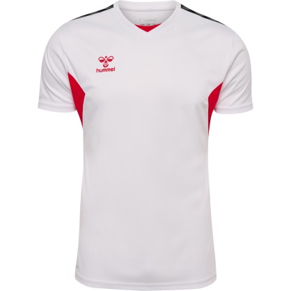 Maillot Hmlauthentic blanc/rouge Hummel - Espace-Handball.com