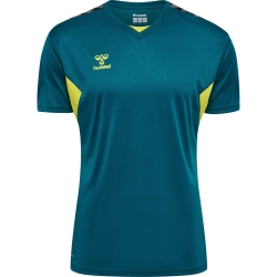 Maillot Hmlauthentic Hummel Bleu coral/jaune fluo - Espace-Handball.com