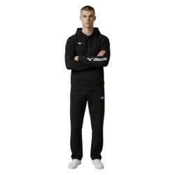 Sweat Capuche Square Handball Mizuno Noir - Espace-Handball.com