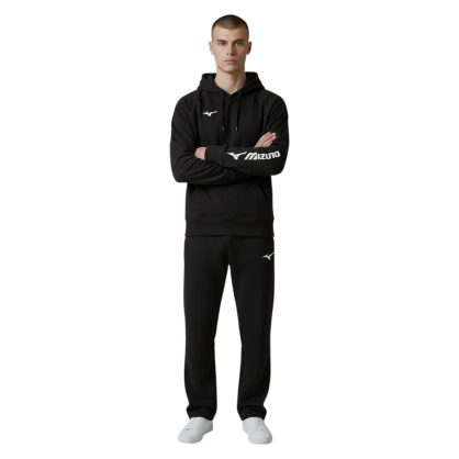 Sweat Capuche Square Handball Mizuno Noir - Espace-Handball.com