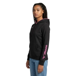 Sweat Capuche Femme Square Handball Mizuno Noir - Espace-Handball.com