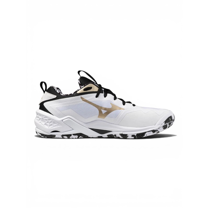 Chaussures Wave Stealth Neo Mizuno Blanc/Or