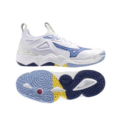 Chaussures Wave Momentum Mizuno Blanche - Espace-Handball.com