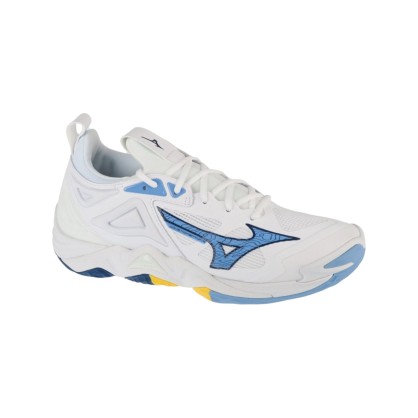 Chaussures Wave Momentum Mizuno Blanche - Espace-Handball.com