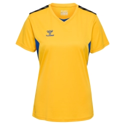 Maillot Hmlauthentic Femme jaune et bleu Hummel - Espace-Handball.com