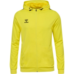 Veste à capuche HMLAuthentic Hummel jaune femme - Espace-Handball.com