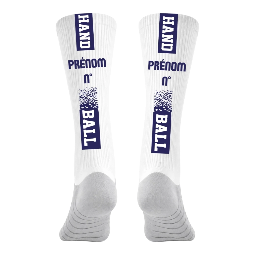 Chaussettes à personnaliser HANDBALL Bleues Marine Chaussettes à personnaliser HANDBALL Bleues Marine